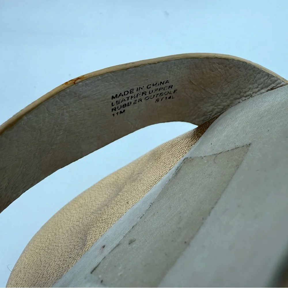 Michael Kors Metallic Gold Wedge-Platform Ankle Strap Espadrilles Size 11M - Picture 10 of 16